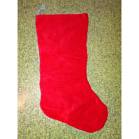 Vintage Handmade Needlepoint Noel Christmas Stocking holly hand crafted retro - Picture 6 of 6